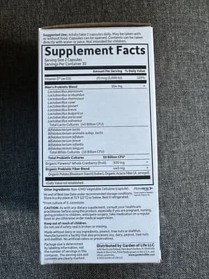 Garden of Life Dr. Formulated Probiotics OnceDaily Men’s 50 Billion 30 Veg Caps - Thumbnail 4