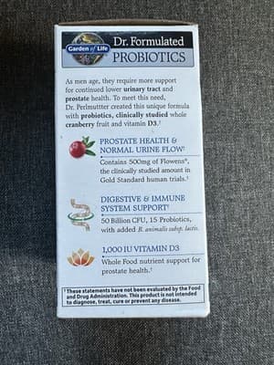 Garden of Life Dr. Formulated Probiotics OnceDaily Men’s 50 Billion 30 Veg Caps - Thumbnail 2