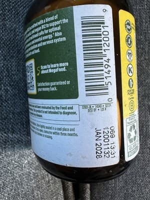 MegaFood Vegan Vitamin B12 -B6, Folic Acid - Nervous & Heart Health Exp. 01/2028 - Thumbnail 3