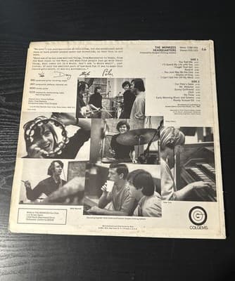 THE MONKEES HEADQUARTERS 12" LP VG+ VINYL RECORD COLGEMS 1967 - Thumbnail 2