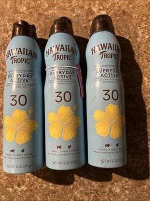 3 Pack Hawaiian Tropic Island Sport Spray Ultra Light Sunscreen SPF 30 6 oz.