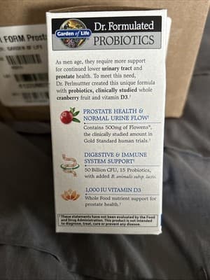 6 Garden of Life Dr. Formulated Probiotics Prostate + 50 BILLION. 300 Caps 4/26 - Thumbnail 6