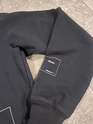 Helmut Lang Black Graphic Sz. S Hoodie 1986 - Thumbnail 6