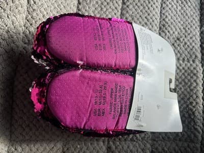 Christmas Holiday Time Kids Sequin Elf Glitter Jingle Bells Slippers M 13/1 NWT! - Thumbnail 4
