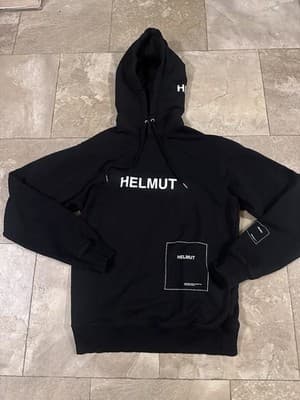 Helmut Lang Black Graphic Sz. S Hoodie 1986 - Thumbnail 4