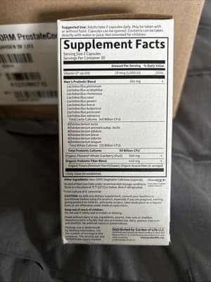 6 Garden of Life Dr. Formulated Probiotics Prostate + 50 BILLION. 300 Caps 4/26 - Thumbnail 4