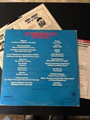 20 Original Hits of the 70's LP - TVP-1024 VINYL Three Dog Night O’jays - Thumbnail 2