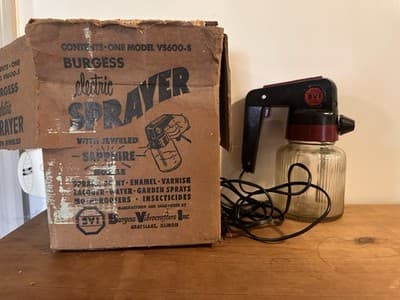 Vintage Burgess BVI Electric Sprayer with original box