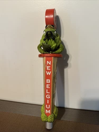 New Belgium Brewing HOP KITCHEN Figural Frog Craft Beer 12" Tap Handle - Thumbnail 3