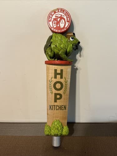 New Belgium Brewing HOP KITCHEN Figural Frog Craft Beer 12" Tap Handle - Thumbnail 4