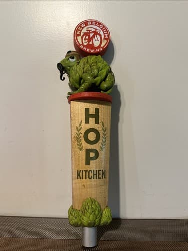 New Belgium Brewing HOP KITCHEN Figural Frog Craft Beer 12" Tap Handle