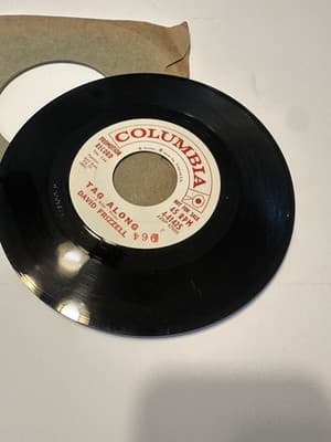 DAVID FRIZZELL-COLUMBIA 41425 PROMO ROCKABILLY 45 RPM TAG ALONG VG++CLEAN LABELS