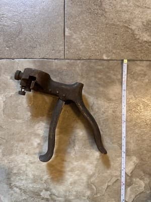 Antique STANLEY Hand Saw Tooth Set Pistol Grip Made in U.S.A Stanley Inside Grip - Thumbnail 2