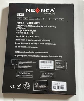 Neenca Knee Brace Size XXL Black Knee Sleeve Sports Protection Series New Sealed - Thumbnail 2