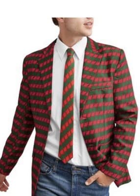Dec25th Christmas Holiday Blazer WITHOUT TIE Houndstooth Size S Mens Brand New