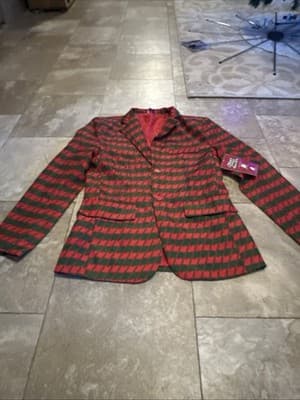 Dec25th Christmas Holiday Blazer WITHOUT TIE Houndstooth Size S Mens Brand New - Thumbnail 4
