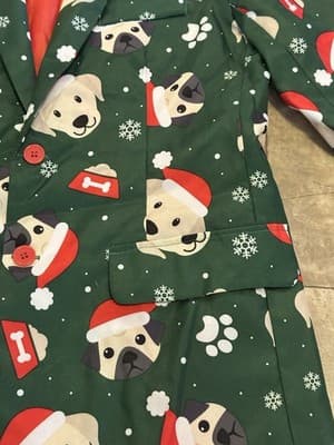 SUITMEISTER COOL SANTA PUPPY BLAZER/JACKET CHRISTMAS New With Tags, Sz. Small - Thumbnail 3