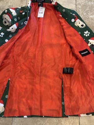 SUITMEISTER COOL SANTA PUPPY BLAZER/JACKET CHRISTMAS New With Tags, Sz. Small - Thumbnail 4