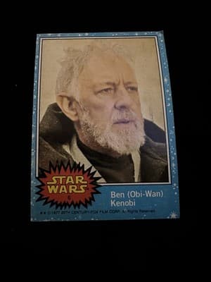 Vintage 1977 Ben Obi-Wan Kenobi Topps Star Wars Series 1 Blue Card #6