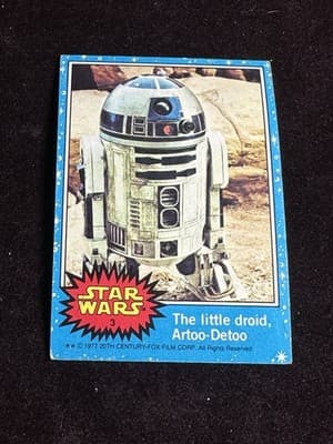 1977 Topps Star Wars Series 1 Blue #3 The little droid, Artoo-Detoo (R2-D2)