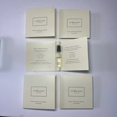 5Pcs Jo Malone London Peony & Blush Suede Cologne Sample Spray 0.05oz / 1.5ml ea
