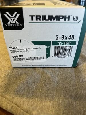 Vortex Triumph HD Riflescope 3-9x40 SFP 1" Tube Dead-Hold BDC MOA Reticle - Thumbnail 2