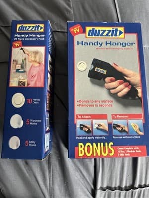 Duzzit Handy Hanger Thermal Bond Hanging System With Accessories Hooks