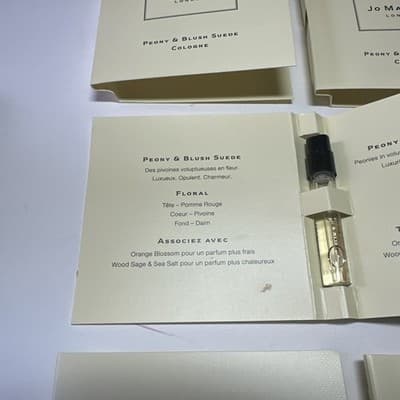 5Pcs Jo Malone London Peony & Blush Suede Cologne Sample Spray 0.05oz / 1.5ml ea - Thumbnail 2