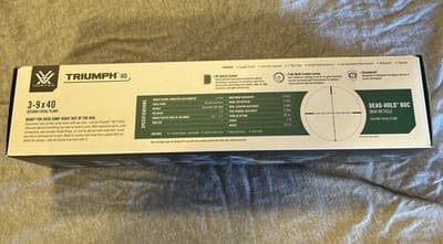 Vortex Triumph HD Riflescope 3-9x40 SFP 1" Tube Dead-Hold BDC MOA Reticle - Thumbnail 3