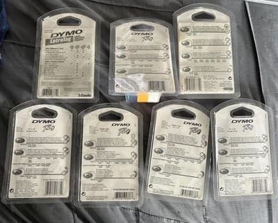 DYMO Letratag Refill Tapes Huge Lot Plastic Metallic Iron On - Thumbnail 2