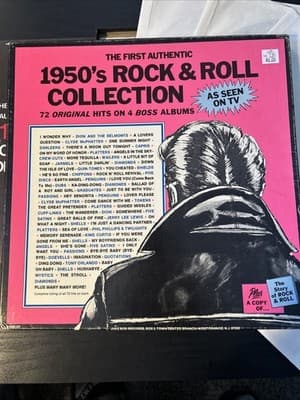 1950’s Rock & Roll Collection 4 LP Vinyl Box Set – 72 Original Hits – Boss Album