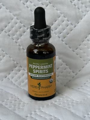 NEW Herb Pharm Peppermint Spirits 1 fl oz 30 ml Gluten-Free, Organic Ex. 2028