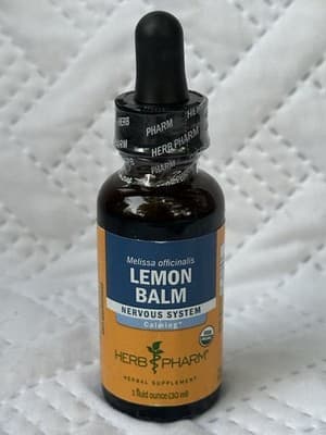 NEW Herb Pharm Lemon Balm 1 fl oz 30 ml Gluten-Free, Organic Ex. 2030
