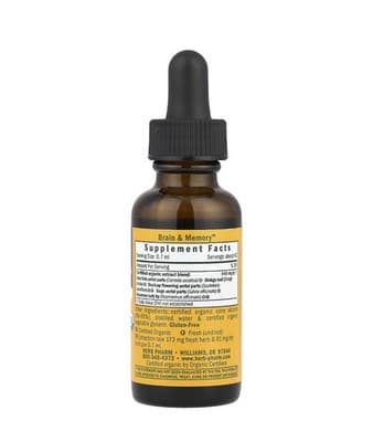 Herb Pharm Brain Memory Nervous System 1 fl oz 30 ml Gluten-Free, Organic 08/27 - Thumbnail 2