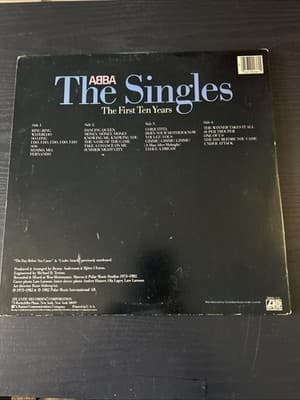 ABBA - The Singles (The First Ten Years) LP Atlantic 80036-1-G Excellent Cond - Thumbnail 4