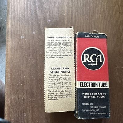 Vintage RCA 7C6 Radiotron Electron Tube New in Box Old Stock - Thumbnail 2