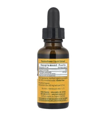Herb Pharm Passionflower, Nervous System, Calming; Relaxing, 1 fl oz. Exp. 01/30 - Thumbnail 2