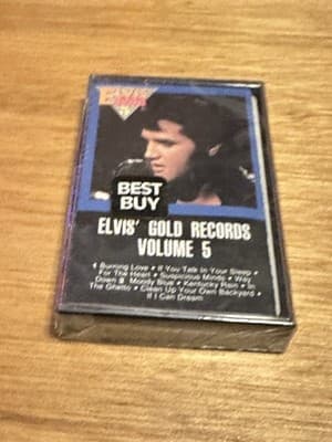 Elvis Presley Gold Records Volume 5 - 1984 Cassette RCA New, Factory Sealed!