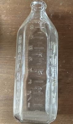 Vintage Brockway Glass Bottle – Ounces – Collectible