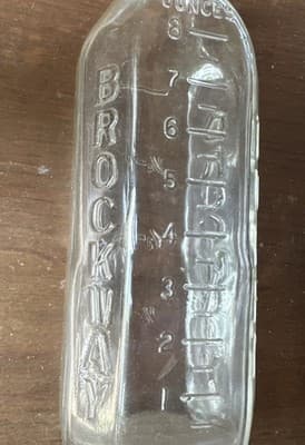 Vintage Brockway Glass Bottle – Ounces – Collectible - Thumbnail 2