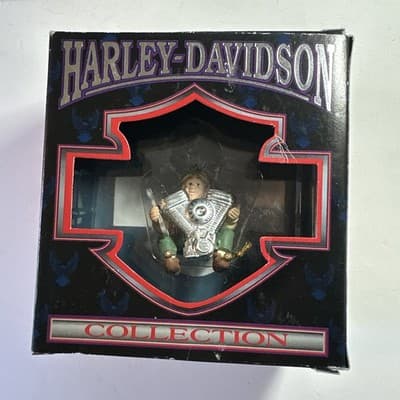 Vintage HARLEY DAVIDSON 1997 Cavanagh Christmas Ornament ELF V Twin Motor
