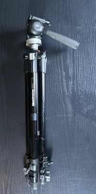 Manfrotto 190XDB Tripod With Manfrotto 390RC2 Swivel Head Black Italy