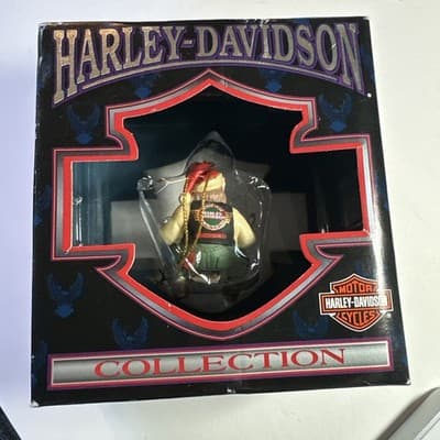 Vintage HARLEY DAVIDSON 1997 Cavanagh Christmas Ornament ELF V Twin Motor - Thumbnail 2