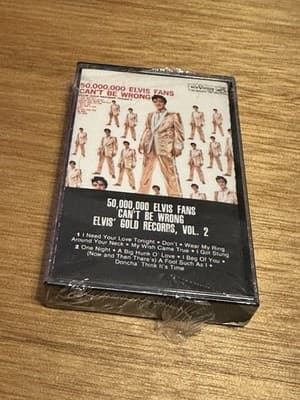 Elvis Presley 50,000,000 Elvis Fans Can’t Be Wrong Cassette Tape, New, Sealed!