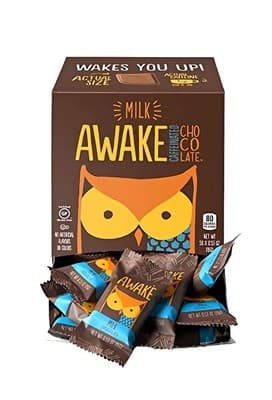 Awake Caffeinated Chocolate Energy Bites, Milk Chocolate 50 Individually Wrapped