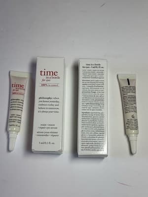 Lot Of 2 Philosophy Time In A Bottle Resist Renew Repair Serum .1fl Oz/3ml - Thumbnail 2