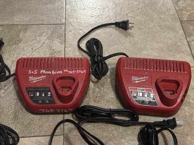 5 X Milwaukee M12 OEM Battery Charger Genuine 48-59-2401 Lithium-Ion 12 Volt - Thumbnail 2