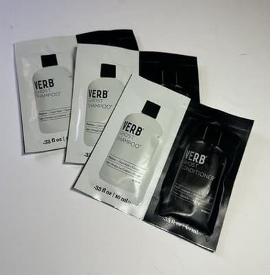 VERB GHOST SHAMPOO Ghost CONDITIONER 10ML Each Sample Packs 0.3 Fl Oz