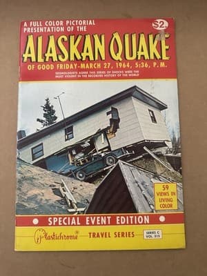 VTG 1964 ALASKAN QUAKE ALASKA EARTHQUAKE COLOR PICTORIAL HISTORY MAGAZINE