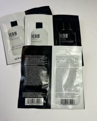 VERB GHOST SHAMPOO Ghost CONDITIONER 10ML Each Sample Packs 0.3 Fl Oz - Thumbnail 2